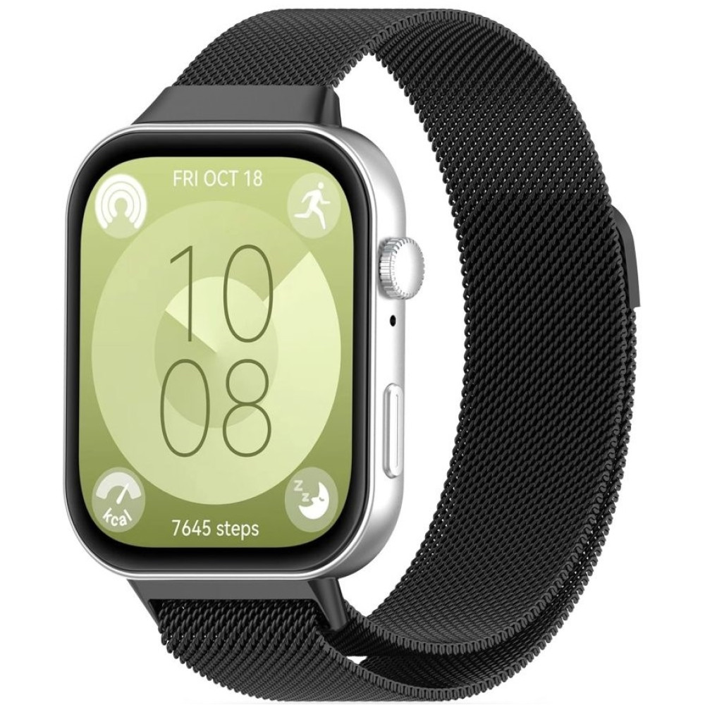 Μεταλλικό Λουράκι - Huawei Watch Fit 4 / 4 Pro / 3 - Tech-Protect Milaneseband - Black (5906302310494)