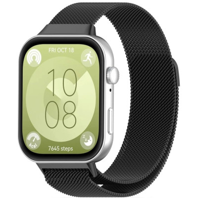 Μεταλλικό Λουράκι - Huawei Watch Fit 4 / 4 Pro / 3 - Tech-Protect Milaneseband - Black (5906302310494)