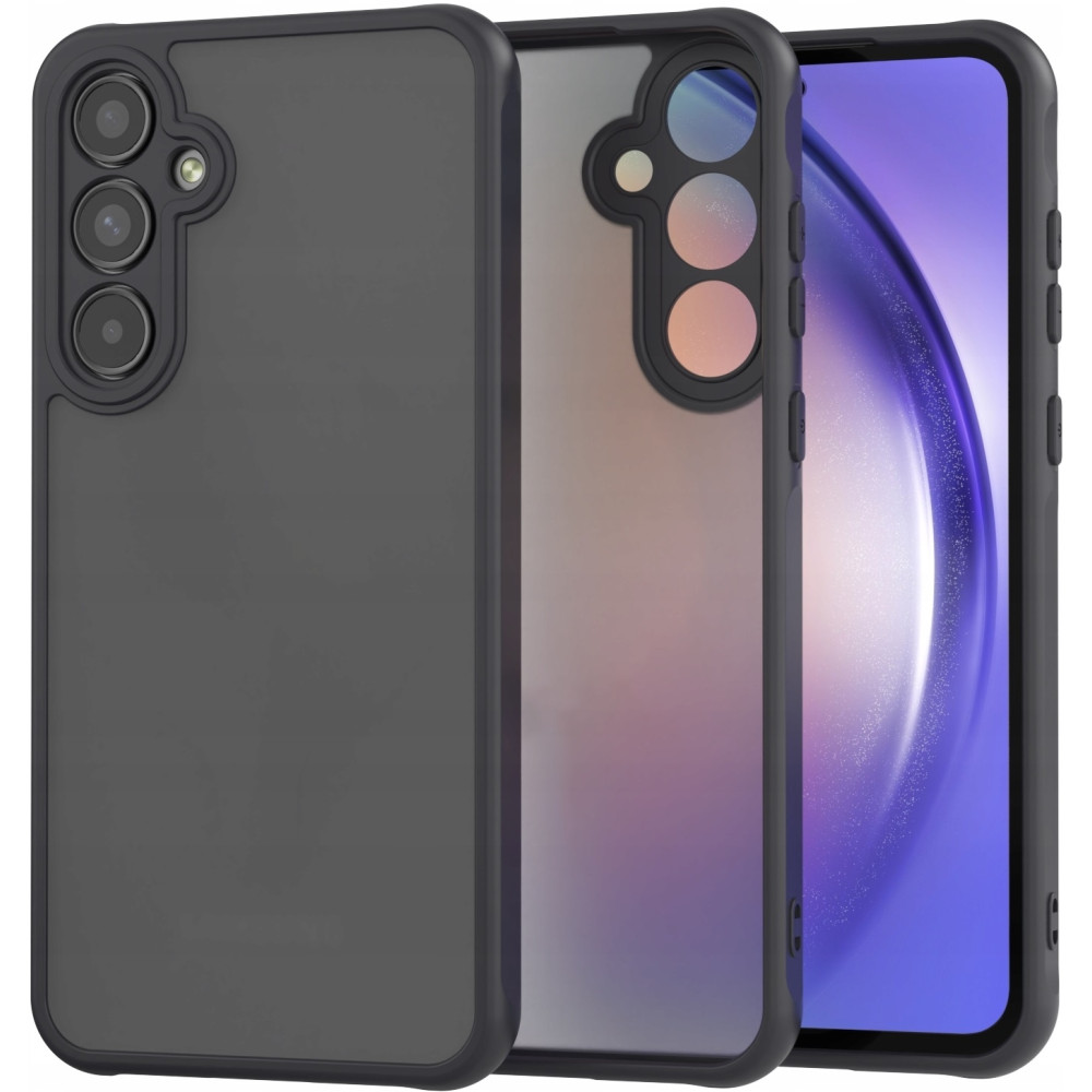 Σκληρή Ημιδιάφανη Θήκη - Samsung Galaxy A35 - Spacecase Hybrid - Black (5905719108564)