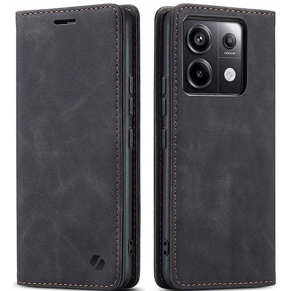 Θήκη Πορτοφόλι - Xiaomi Redmi Note 13 Pro 5G / Poco X6 - Spacecase Wallet - Black (5905719108076)