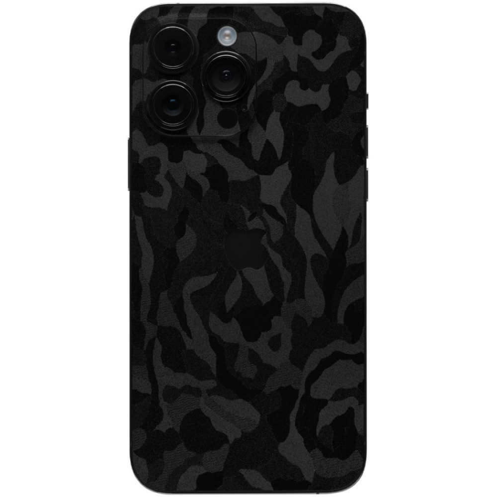 Αυτοκόλλητο Skin Προστασίας Πλάτης - Apple iPhone 15 Pro Max - Gams Premium Vinyl Skin Back Plate - Camo Black (GAMS-VNL-SKIN-CB-001-074)