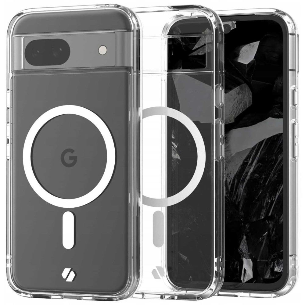 Σκληρή Διάφανη Θήκη MagSafe - Google Pixel 8a - Spacecase Clear MagSafe - Transparent (5905719110567)