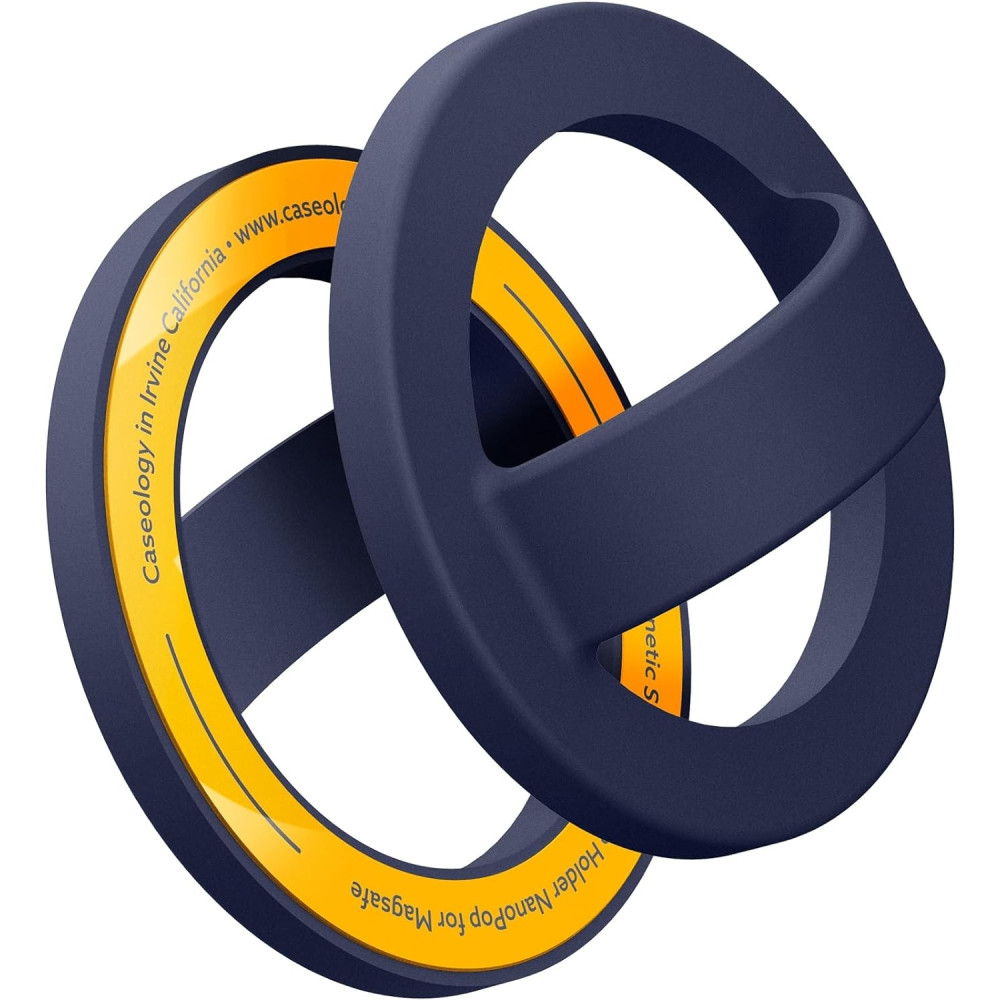 Caseology Nano Pop Silicone MagSafe Holder - Μαγνητικό MagSafe Στήριγμα Δακτύλου / Finger Grip / Holder Σιλικόνης για iPhone - Blueberry Navy (AFA07059)