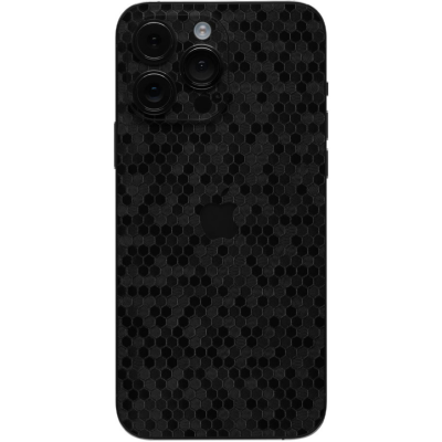 Αυτοκόλλητο Skin Προστασίας Πλάτης - Apple iPhone 15 Pro Max - Gams Premium Vinyl Skin Back Plate - Honeycomb Black (GAMS-VNL-SKIN-HBK-001-074)