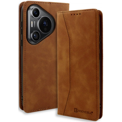 Θήκη Πορτοφόλι - Huawei Pura 70 Pro / Pura 70 Pro Plus - Bodycell Book Case - Brown (5206015075148)