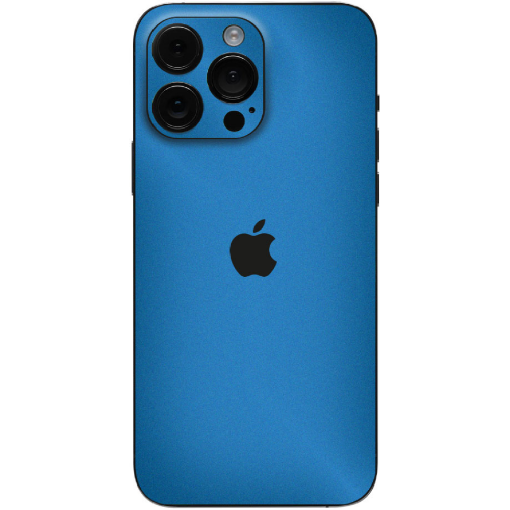 Αυτοκόλλητο Skin Προστασίας Πλάτης - Apple iPhone 15 Pro Max - Gams Premium Vinyl Skin Back Plate - Blue Satin Matte (GAMS-VNL-SKIN-BSM-001-074)