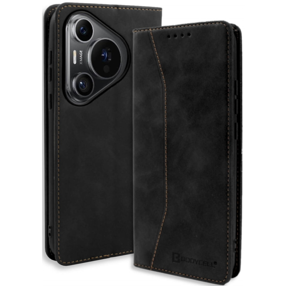 Θήκη Πορτοφόλι - Huawei Pura 70 Pro / Pura 70 Pro Plus - Bodycell Book Case - Black (5206015075131)