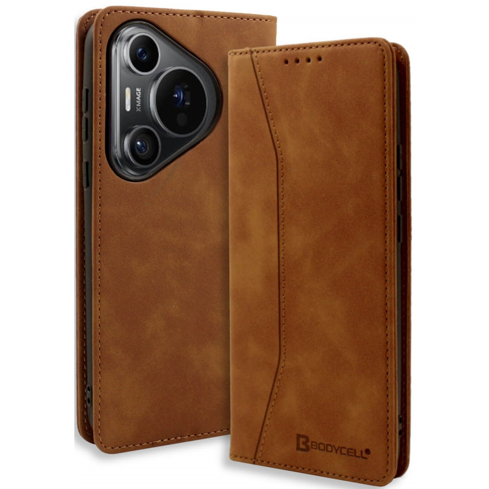 Θήκη Πορτοφόλι - Huawei Pura 70 - Bodycell Book Case - Brown (5206015072079)