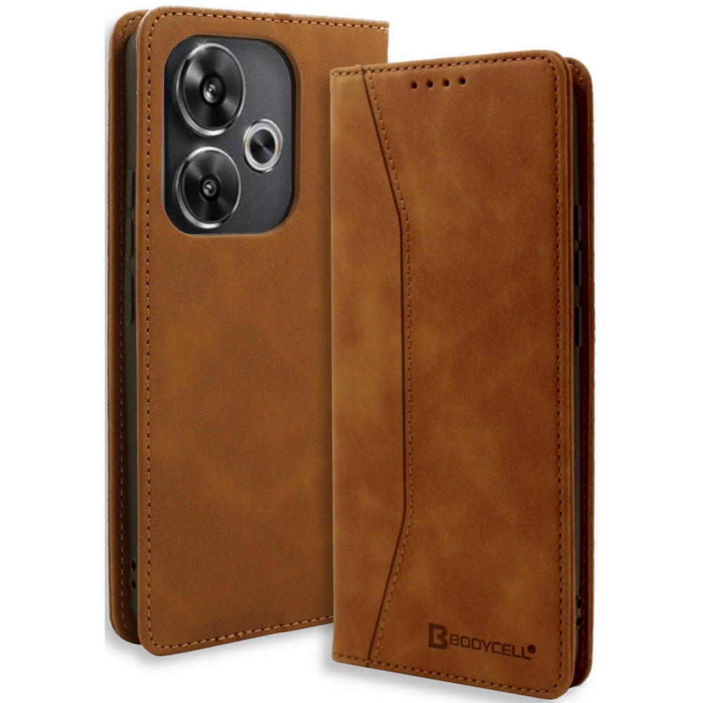 Θήκη Πορτοφόλι - Xiaomi Poco F6 - Bodycell Book Case - Brown (5206015075209)