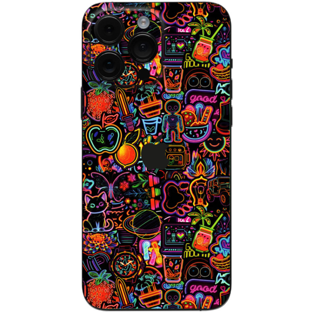 Αυτοκόλλητο Skin Προστασίας Πλάτης - Apple iPhone 15 Pro Max - Gams Premium Vinyl Skin Back Plate - 3D Neon (GAMS-VNL-SKIN-3DN-001-074)