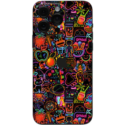 Αυτοκόλλητο Skin Προστασίας Πλάτης - Apple iPhone 15 Pro Max - Gams Premium Vinyl Skin Back Plate - 3D Neon (GAMS-VNL-SKIN-3DN-001-074)