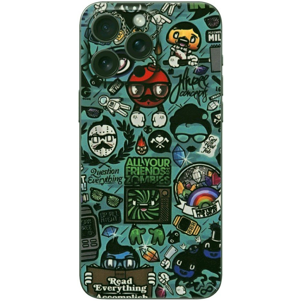 Αυτοκόλλητο Skin Προστασίας Πλάτης - Apple iPhone 15 Pro Max - Gams Premium Vinyl Skin Back Plate - 3D BloodVector (GAMS-VNL-SKIN-BV-001-074)