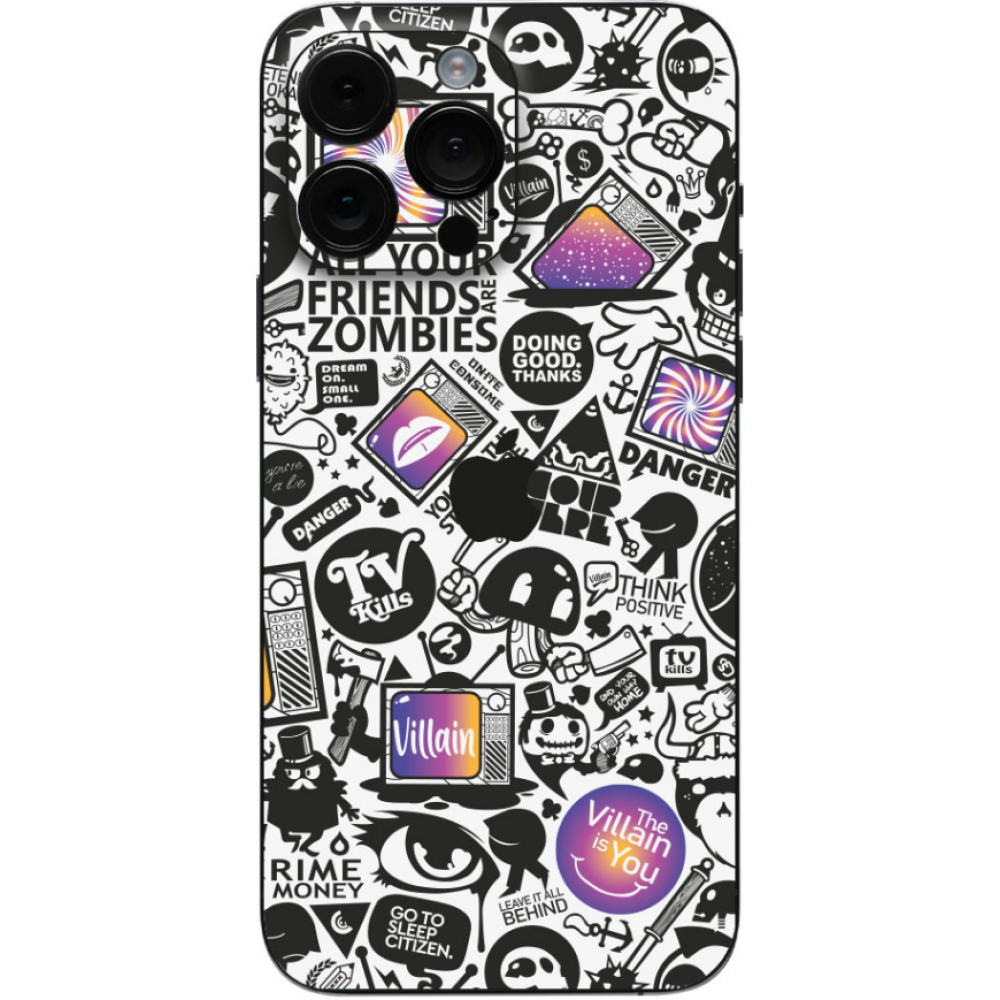 Αυτοκόλλητο Skin Προστασίας Πλάτης - Apple iPhone 15 Pro Max - Gams Premium Vinyl Skin Back Plate - 3D TV Sticker (GAMS-VNL-SKIN-3DTS-001-074)