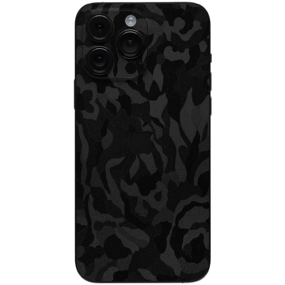 Αυτοκόλλητο Skin Προστασίας Πλάτης - Apple iPhone 15 Pro - Gams Premium Vinyl Skin Back Plate - Camo Black (GAMS-VNL-SKIN-CB-001-076)