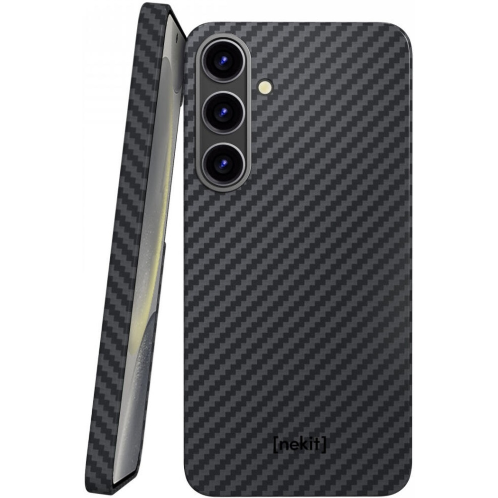 Σκληρή MagSafe Θήκη Aramid Fiber - Samsung Galaxy S24 - Nekit Fiber - 1mm - 1500D Kevlar - Black (8719246451973)