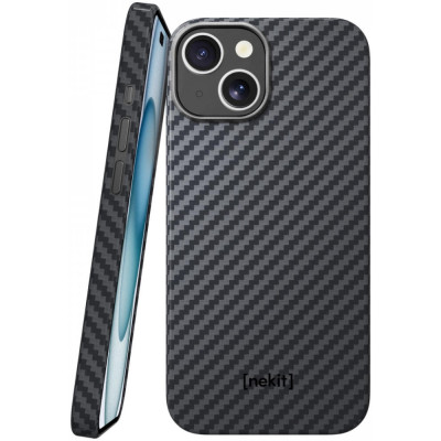 Nekit Fiber - Σκληρή MagSafe Θήκη Aramid Fiber - Apple iPhone 15 - 1mm - 1500D Kevlar - Black (8719246451911)