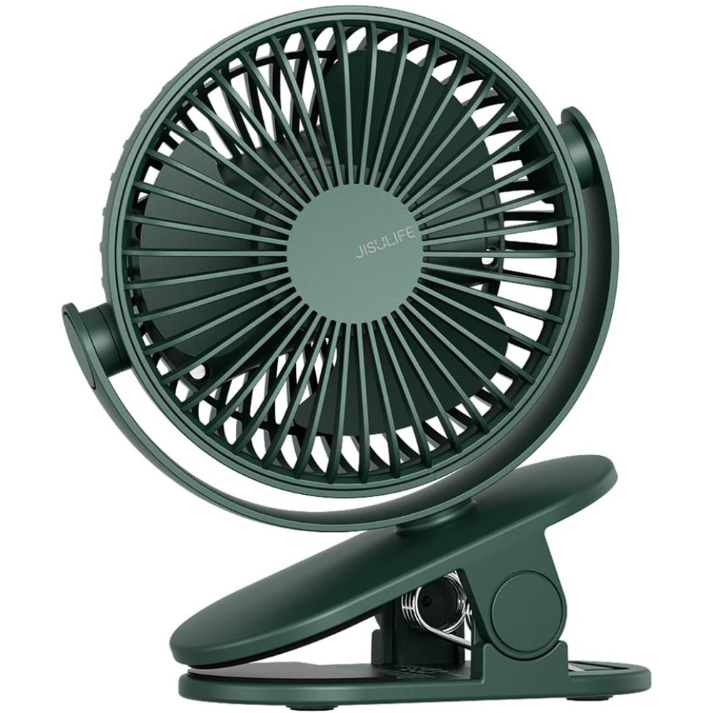 JisuLife Mini Clip Fan Life1 - Φορητό Επαναφορτιζόμενο Ανεμιστηράκι Γραφείου με Κλιπ Συγκράτησης - 4000mAh - Dark Green (6972154732059)