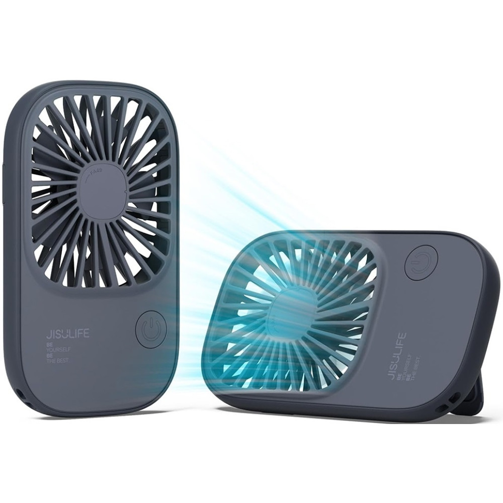 JisuLife Handheld Fan Life2 - Φορητό Επαναφορτιζόμενο Ανεμιστηράκι Χειρός / Γραφείου με KickStand & Λουράκι Λαιμού - 2000mAh - Blue (6975061532248)