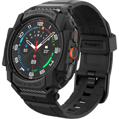 Unibody Θήκη Σιλικόνης - Samsung Galaxy Watch Ultra 2025 / 2024 47mm - Spigen Rugged Armor Pro - Matte Black (ACS08427)
