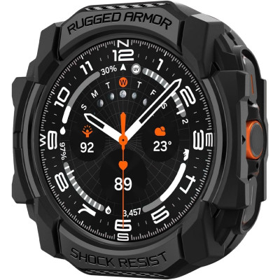 Ανθεκτική Θήκη Σιλικόνης - Samsung Galaxy Watch Ultra 2025 / 2024 47mm - Spigen Rugged Armor - Matte Black (ACS08426)
