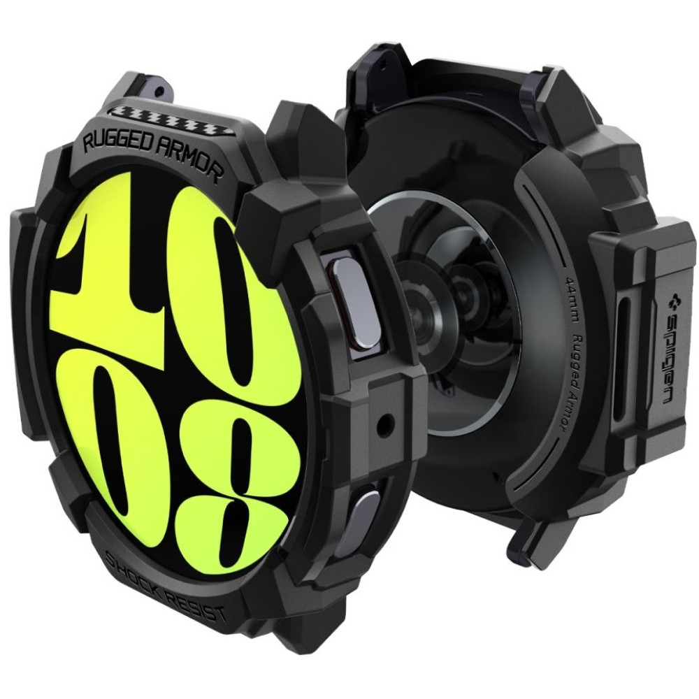 Spigen Rugged Armor - Θήκη Σιλικόνης Samsung Galaxy Watch 7 44mm - Matte Black (ACS08337)