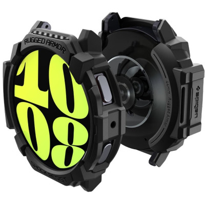 Spigen Rugged Armor - Θήκη Σιλικόνης Samsung Galaxy Watch 7 44mm - Matte Black (ACS08337)