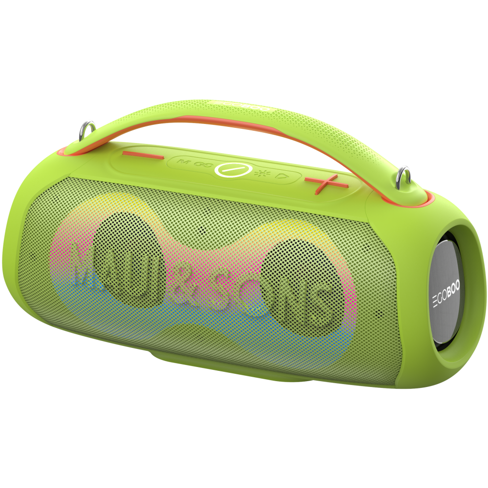 Egoboo X Maui and Sons BT Led Speaker Vibes - Ασύρματο Φορητό Ηχείο Bluetooth με Φωτισμό LED - Green (MUH65GRN)