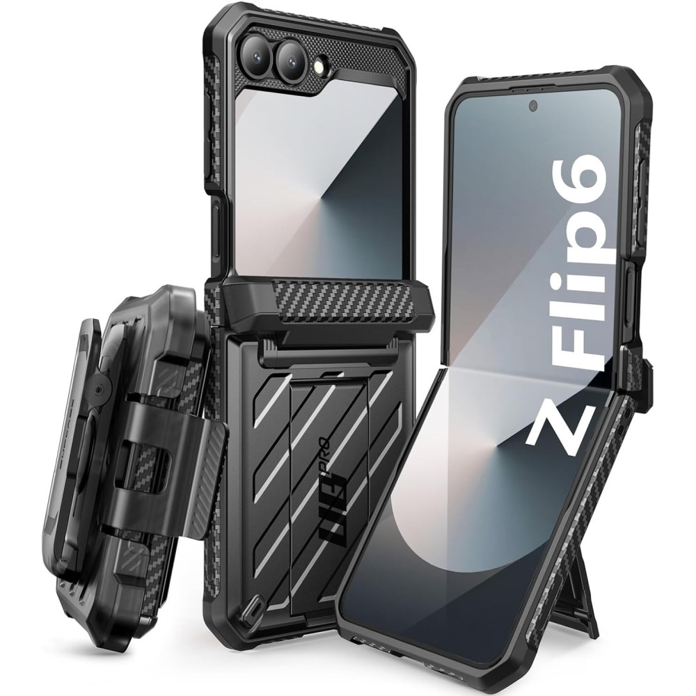 Ανθεκτική Θήκη με Κλιπ Ζώνης & Kickstand - Samsung Galaxy Z Flip7 FE / Z Flip6 - Supcase Unicorn Beetle Pro - Black (843439147140)