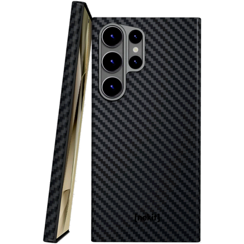 Σκληρή MagSafe Θήκη Aramid Fiber - Samsung Galaxy S24 Ultra - Nekit Fiber - 1mm - 1500D Kevlar - Black (8719246451959)