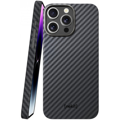 Nekit Fiber - Σκληρή MagSafe Θήκη Aramid Fiber - Apple iPhone 14 Pro Max - 1mm - 1500D Kevlar - Black (8719246451928)