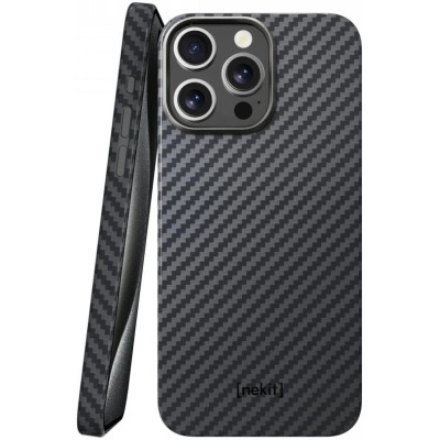 Nekit Fiber - Σκληρή MagSafe Θήκη Aramid Fiber - Apple iPhone 15 Pro - 1mm - 1500D Kevlar - Black (8719246451904)