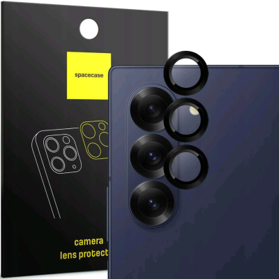 Αντιχαρακτικό Γυαλί Προστασίας για Φακό Κάμερας με Πλαίσιο Αλουμινίου - Samsung Galaxy Z Fold6 - Spacecase Camera Ring - Black (5905719110994)