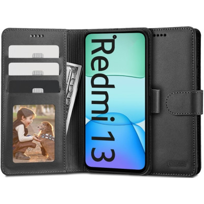 Θήκη Πορτοφόλι - Xiaomi Redmi 13 4G - Tech-Protect Wallet - Black (5906302310425)