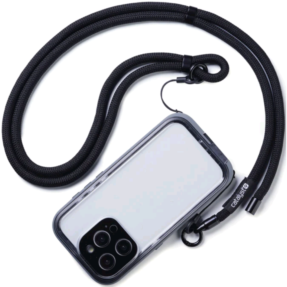Catalyst Crossbody Shoulder Strap - Αποσπώμενο Ανθεκτικό Λουράκι Λαιμού για Αδιάβροχες & Ανθεκτικές Θήκες Κινητών Catalyst - 8mm - Stealth Black (4897041803839)