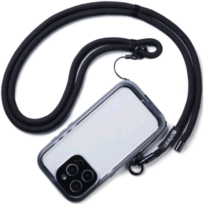 Catalyst Crossbody Shoulder Strap - Αποσπώμενο Ανθεκτικό Λουράκι Λαιμού για Αδιάβροχες & Ανθεκτικές Θήκες Κινητών Catalyst - 8mm - Stealth Black (4897041803839)