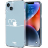 HappyCase - Διάφανη Θήκη Σιλικόνης - Apple iPhone 14 - Heart Print (8719246373169)