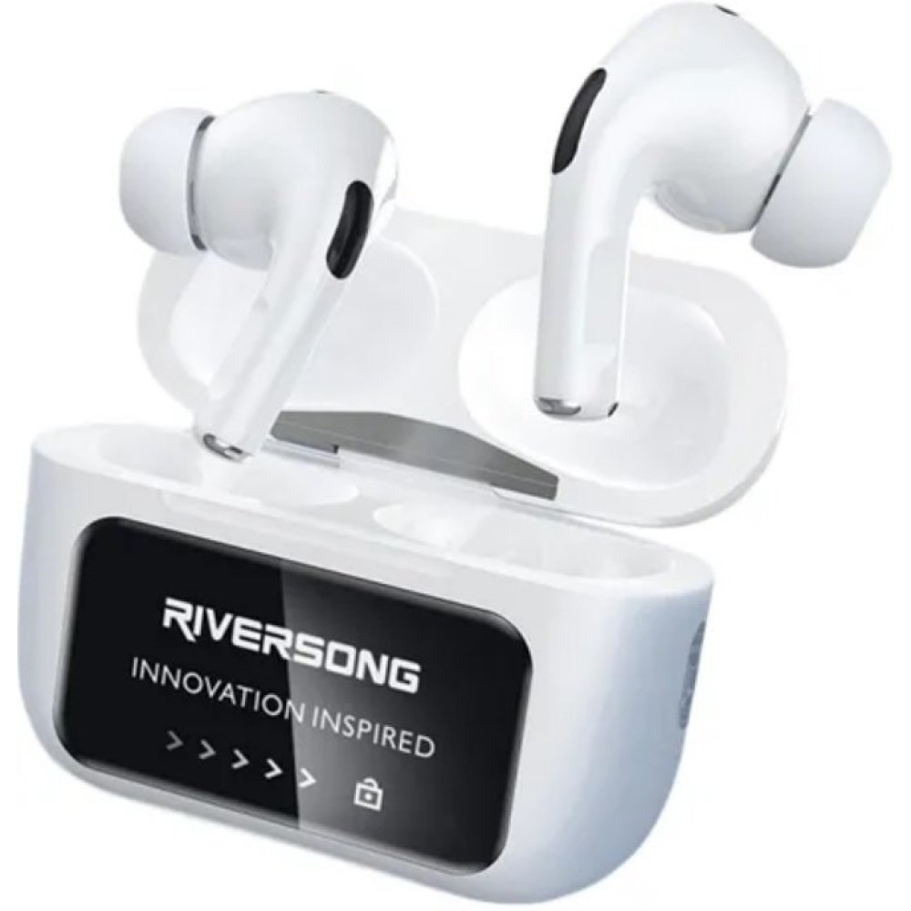 Bluetooth Ακουστικά Riversong True Wireless Earbuds Airfly T2 Ασύρματα με Θήκη Φόρτισης - White (EA332)