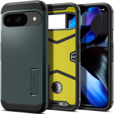 Ανθεκτική Σκληρή Θήκη - Google Pixel 9 / 9 Pro - Spigen Tough Armor - Abyss Green (ACS07694)