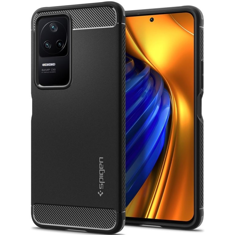 Spigen Rugged Armor - Ανθεκτική Θήκη Σιλικόνης - Xiaomi Poco F4 / Redmi K40S - Matte Black (ACS04516)