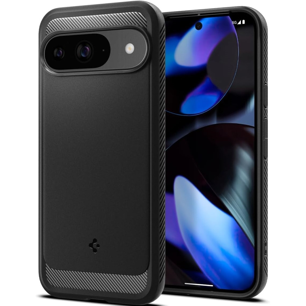 Ανθεκτική Θήκη Σιλικόνης - Google Pixel 9 / 9 Pro - Spigen Rugged Armor - Matte Black (ACS07685)