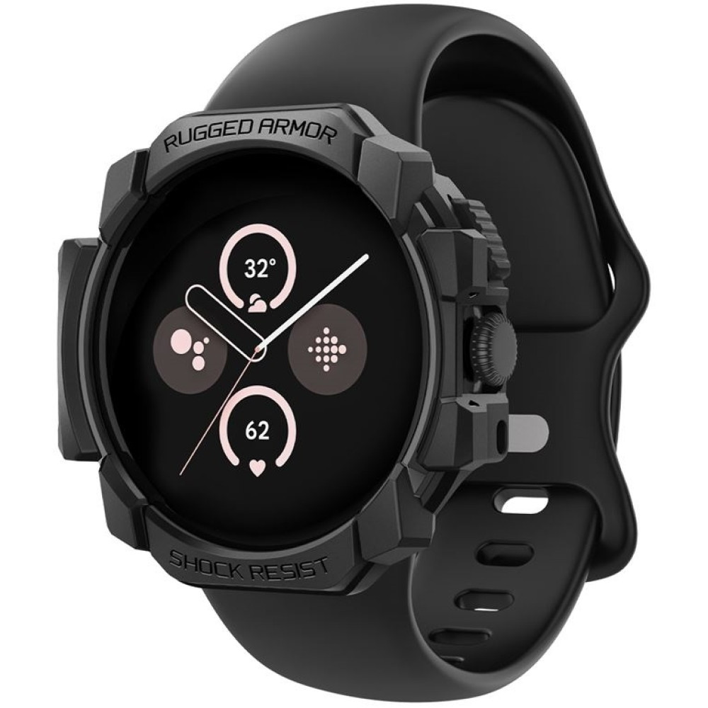 Spigen Rugged Armor - Ανθεκτική Θήκη Σιλικόνης - Google Pixel Watch 3 / 2 / 1 41mm - Matte Black (ACS07555)