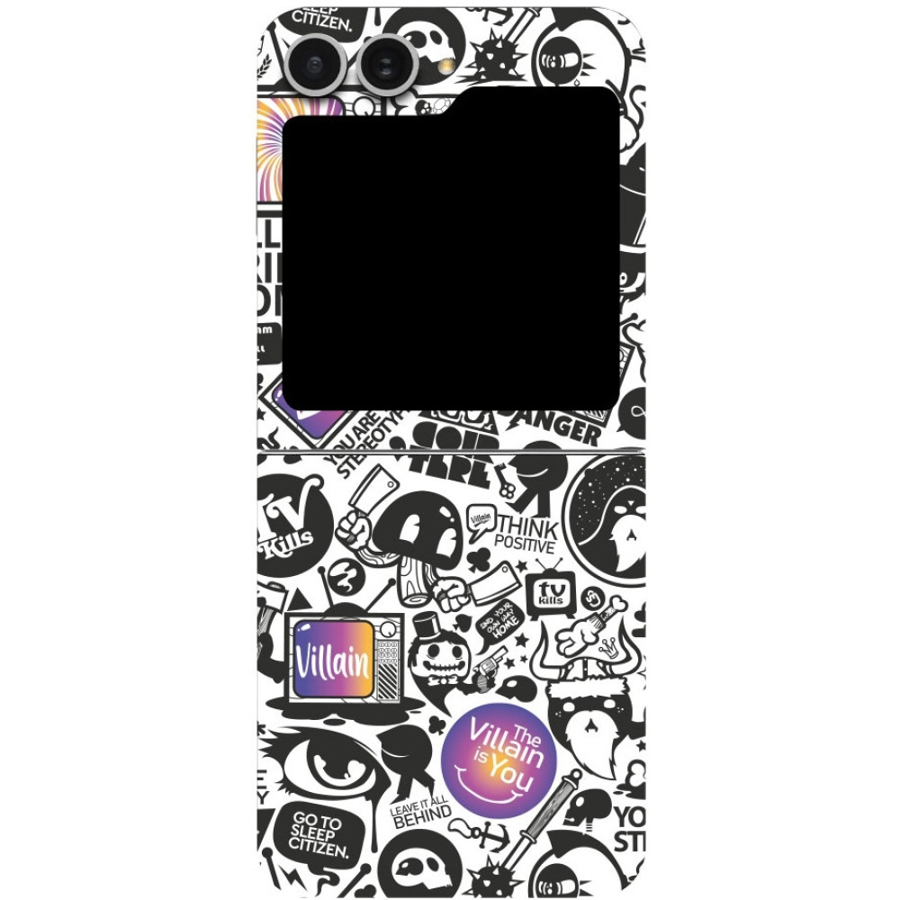 Αυτοκόλλητο Skin Προστασίας Πλάτης - Samsung Galaxy Z Flip6 - Gams Premium Vinyl Skin Back Plate - 3D TV Sticker (GAMS-VNL-SKIN-3DTS-002-211)