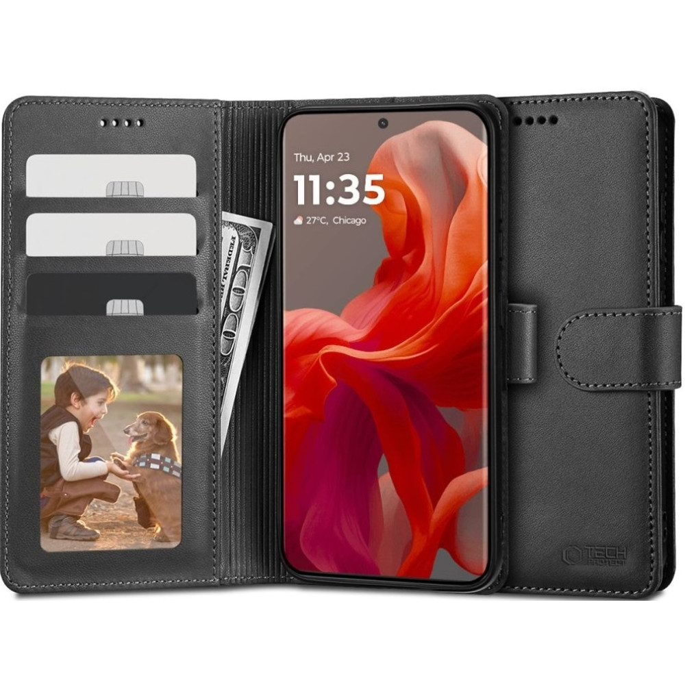Θήκη Πορτοφόλι - Motorola Moto G85 - Tech-Protect Wallet - Black (5906302312238)