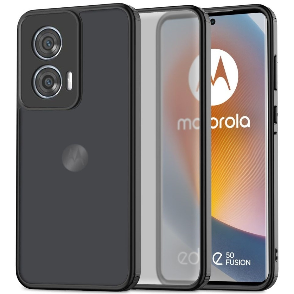 Σκληρή Ημιδιάφανη Θήκη - Motorola Edge 50 Fusion - Tech-Protect MagMat - Matte Black (5906302309689)