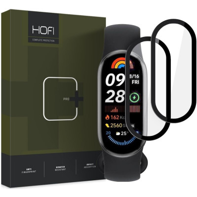 Hofi Premium Pro+ Hybrid Tempered Glass - Αντιχαρακτικό Γυαλί Οθόνης - Xiaomi Smart Band 9 / 9 NFC - 2 Τεμάχια - Black (5906302375868)