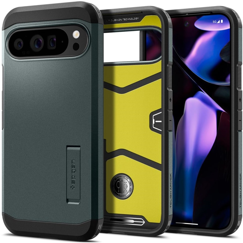 Ανθεκτική Σκληρή Θήκη - Google Pixel 9 Pro XL - Spigen Tough Armor - Abyss Green (ACS07728)