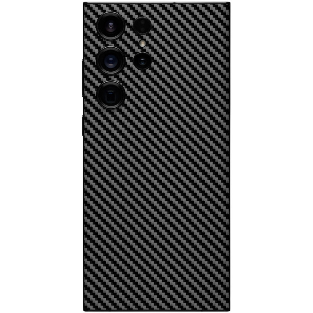 Αυτοκόλλητο Skin Προστασίας Πλάτης - Samsung Galaxy S24 Ultra - Gams Premium Vinyl Skin Back Plate - Carbon Fiber Black (GAMS-VNL-SKIN-CFB-002-201)