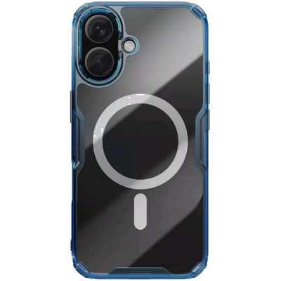 Σκληρή Διάφανη MagSafe Θήκη με TPU Bumper - Apple iPhone 16 - Nillkin Nature TPU Pro Magnetic Case - Blue (6902048287273)