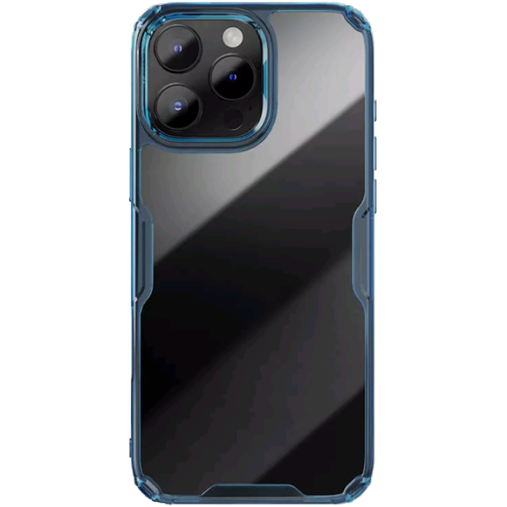 Σκληρή Διάφανη Θήκη με TPU Bumper - Apple iPhone 16 Pro - Nillkin Nature TPU Pro Case - Blue (6902048287211)