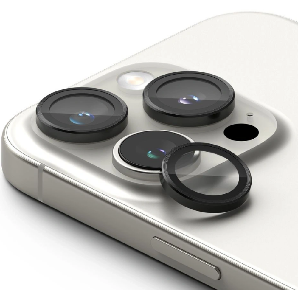 Αντιχαρακτικό Γυαλί Προστασίας για Φακό Κάμερας - Apple iPhone 16 Pro / 16 Pro Max - Ringke Camera Lens Frame Glass - 2 Τεμάχια - Black (8809961789748)